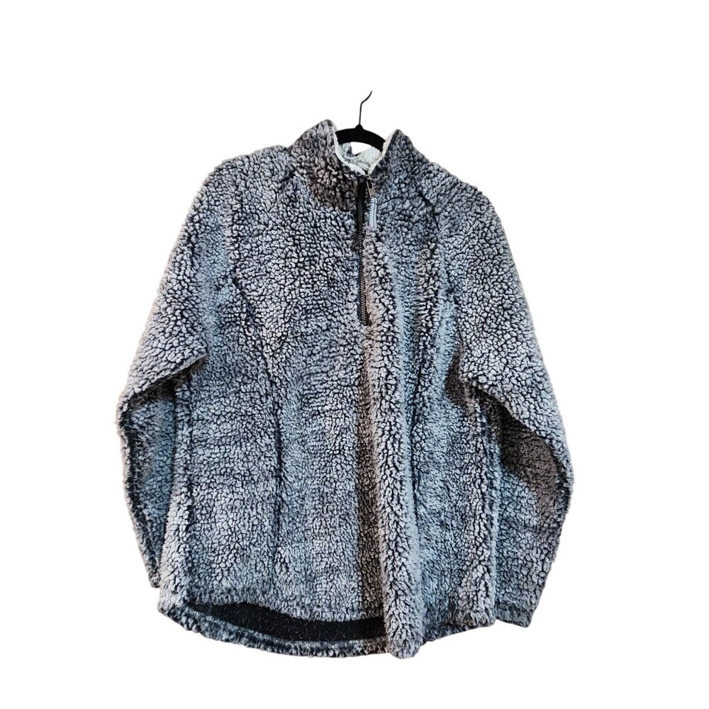 Cozy Sherpa Gray 1/4 zip Womens size XL